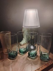 Libbey Carrington Cooler Square Base Green Iced Tea Glass (Set of 4)