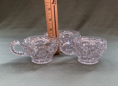 Vintage Imperial Glass Ohio Fashion Clear Pressed Glass Punch Cups Set of 3