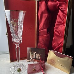 Waterford Two Turtle Doves 12 Days of Christmas Crystal Flute- Lismore Edition