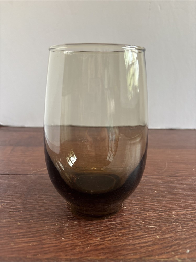 Vintage Libbey Tempo Brown Tumbler MCM Drinking Glass 5.25” Tall Replacement