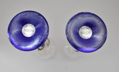 Pair of Bri’oni Hand Made Signed Numbered 12″ Iridescent Wine Glass NEW PERFECT