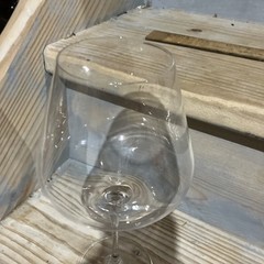 tapered crystal Wine glass OVERSIZED burgundy glass 9 7/8»X2 7/8′