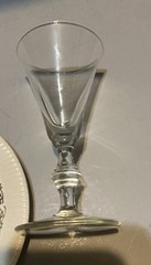 Vintage Cordial Gin Glass Small Stemmed Clear Glass Barware