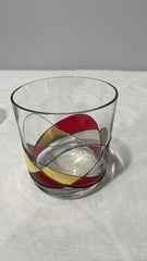 La Fleur by Monarch Double Old Fashioned Crystal Glasses Set of 2 Barware 12 Oz