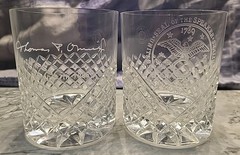 Galway Lot Speaker Of House & Tip O’Neill Old Fashioned Whiskey Glasses (1 CHIP)