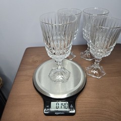 Set of 4 Vintage Fostoria Heritage Clear Crystal Wine Goblets Glasses