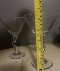 Libbey Glass Z Bent Stem Martini Cocktail Clear Barware Zig Zag – 2