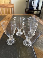 Vintage Anchor Hocking Berwick Boopie Clear Glass Juice Goblet 4.5” Set Of 4.