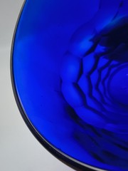 Vintage «Viking» Glass Georgian Cobalt Blue Set – 1 Water Glass (5.75″) 3 Juice