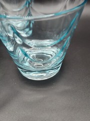 Jeannette Baby Blue On The Rocks ~Thin Waterfall Glass~ Glasses Set Of 3 VTG