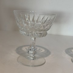 5 Villeroy & Boch Tiara Champagne Tall Sherbet Glasses Hand Blown Crystal VTG
