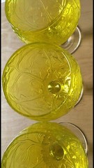Sigma Secla Yellow Cabbage,20oz Goblet 6125808,Margarita Glass,Lot Of 3pcs.