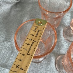 Set of 4 Indiana Glass Recollection Pink – Water or Wine Goblets 3×6.5 inches