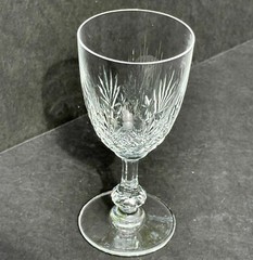 St Louis Crystal Massenet Burgundy Wine Glass Made in France Retired 7 Available