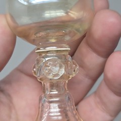 VTG Roemer Germany Wine Glasses Beehive Stem 3.5″ Pink Set Of 2