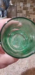 Vintage Libbey Spanish Green Optic Swirl Juice Glass Set Of 8