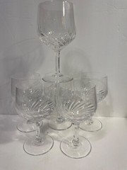 Josephenenhutte Josair Maria Crystal Water Glasses/Goblets – Set of 6 – MINT
