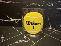 Vintage 1970’s Wilson #1 Tennis Ball Tumbler / Low Ball Glass