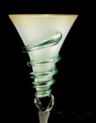 Art Glass Goblet Signed Don Art