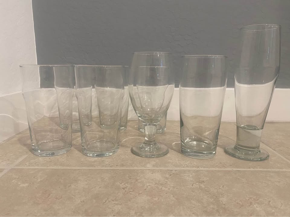 Craft Beer Brew Glass Snifter Set of 8 tasting kit pint tumbler Pilsner mugs