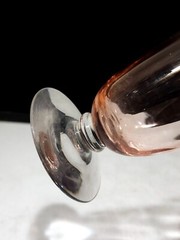 1- FOSTORIA PATTERN 5097-5297 PINK 6″ FOOTED TUMBLER GLASS