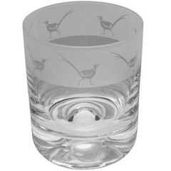 Whiskey Glass Decorated Pheasant Sandblast Animal Drink Tumbler Gift Box Animo
