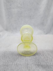 Uranium Glass Goblets: Set of 3 different sizes and designs