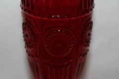 NEW! PIONEER WOMAN Red ADELINE 7-7/8″ Footed Champagne Flutes Glasses Set of 8