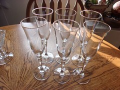 Champagne Cristal d’Arques Maria Gold Trim 8 5 8″ – Set of 6