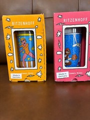 Ritzenhoff James Rizzi We Are The Champions Sports Collection 2 milk glasses