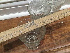 Set Of 4 Vintage Tiara Ponderosa Pine Clear Wine Goblets 4.5» mint