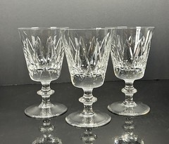 Val St. Lambert STATE OXFORD Crystal Water Goblet (s) LOT OF 3 Vintage Signed