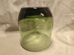 Avocado Green Drinking Glass 8 Oz Tumblers Vintage Set Of 3
