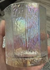 Set of 4 Vintage Federal Glass «Moon-Glow» Iridescent Tumblers