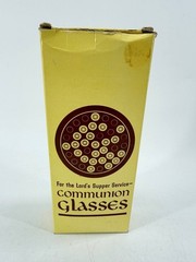 Broadman Communion Glasses Set of 10 Glass Church Lord’s Supper Cups w/ Box VTG