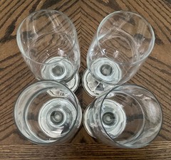 Williams-Sonoma WMS20 4 Iced Tea Glasses Pewter Stem 7 3/4″