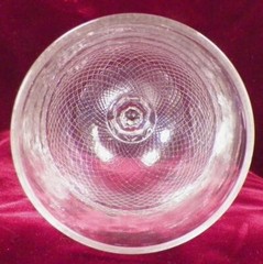 Diamond Grid Goblet Clear Glass Possible Flint Mesh Band EAPG Antique #18