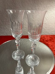 Stratford Bohemia Crystal Crystalex 8 1/8” Cordial Goblet Glass Set of 2
