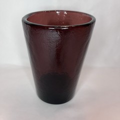 Authentic Fire and Light Original Recycled Glass 12 Oz Tumbler Cup Plum Purple