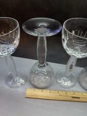 Gorgeous Coliseum by ATLANTIS Crystal Wine Toast Glasses/Goblets Rare 7 3/4” Gal