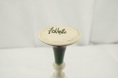 Kent Follette Art Pottery Glass Wine Chalice Goblet ceramic Stem 8 1/8″