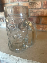 1 liter Hacker-Pschorr Austrian Himmel Der Bayern dimpled glass beer mug Munchen