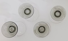 EUC 4 Rosenthal Studio Linie Romus 29300 Crystal Challis Smoke Foot Wine Glasses