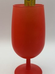 Rainbow Glass Co Iced Tea Glasses Orange Red Frosted Satin Flashed 6.5” Set of 4