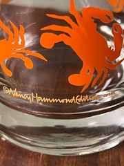 Nancy Hammond Editions Crab Glass Tumbler Shades of Orange Eastern Shore Beach