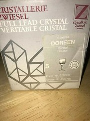 Set of 4 Cristallerie Zwiesel Germany Full Lead Crystal Cordial «DOREEN» Pattern