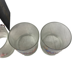 Vintage 1992 Halston Lowball Set of 4 Whiskey BarWare Glasses American Classic