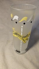 Vintage Libbey Circus Carousel Frosted Tom Collins Highball Glass 1950s Set of 5