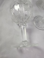 Hocking Glass COLONIAL KNIFE & FORK Clear Liquor Cocktail Stem 4″ Depression 6ct