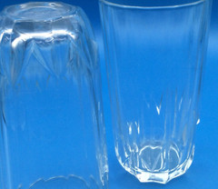 Highball Glasses Tumblers Graduated Ribbed 5 7/8″ Lot Of 2 NICE Fast Free Ship!